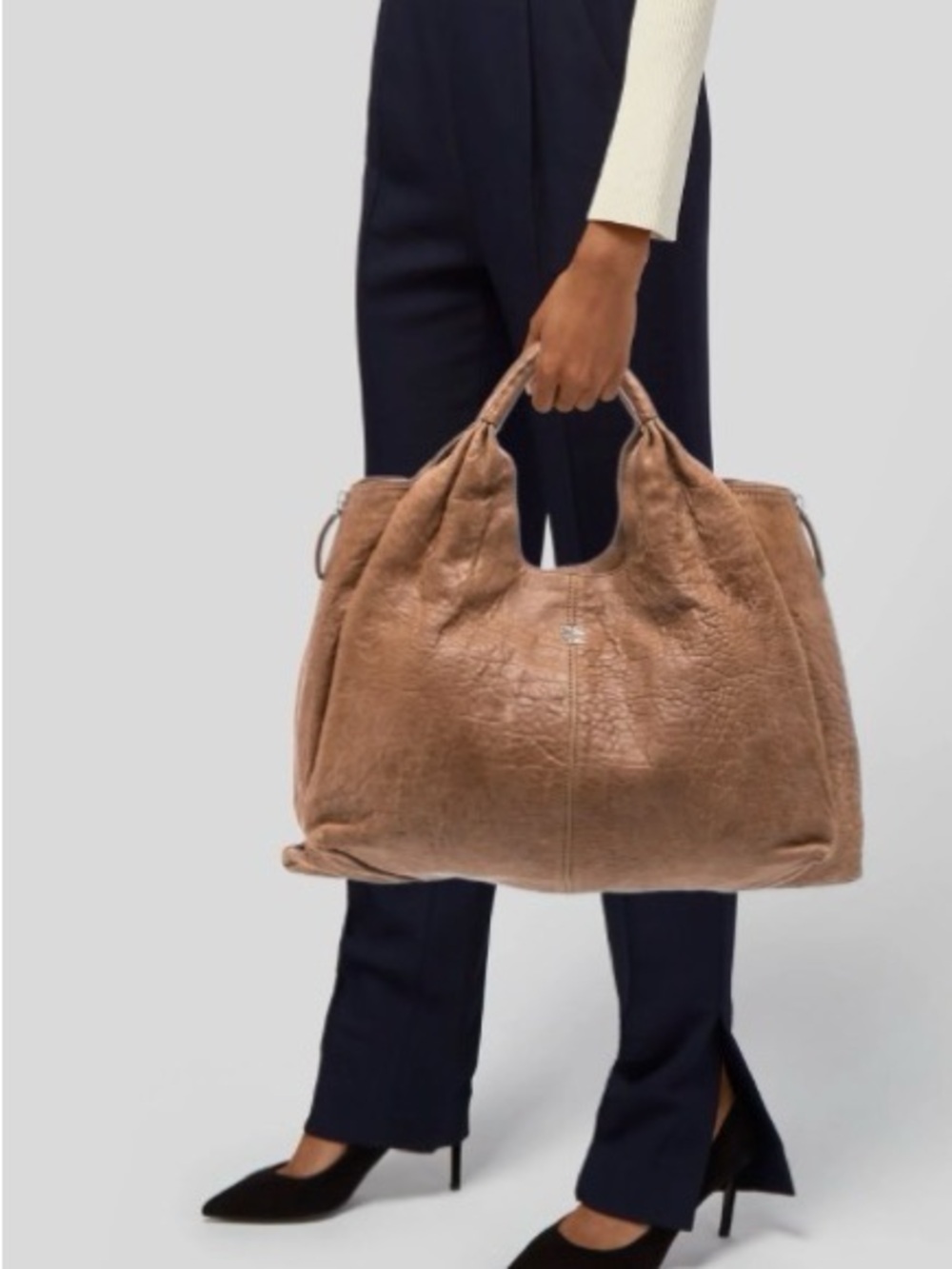 Givenchy Tan Leather Hobo Tote Bag